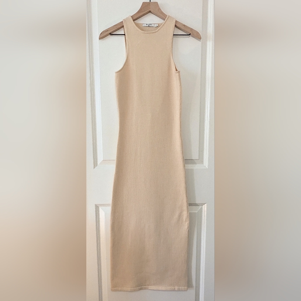 NAKD Soft Sweater Dress Tan Cream Size Small Good Condition